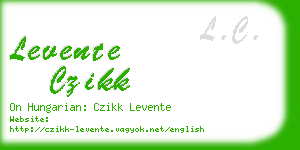 levente czikk business card